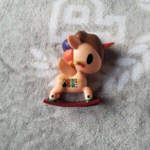 Tokidoki Figure Unicorno Rodeo Rocking Horse Brown Rainbow Series 2 2012